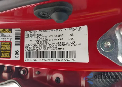 2021 Toyota Tacoma Trd Sport из США, поврежденный, VIN 3TMCZ5AN2MM435759